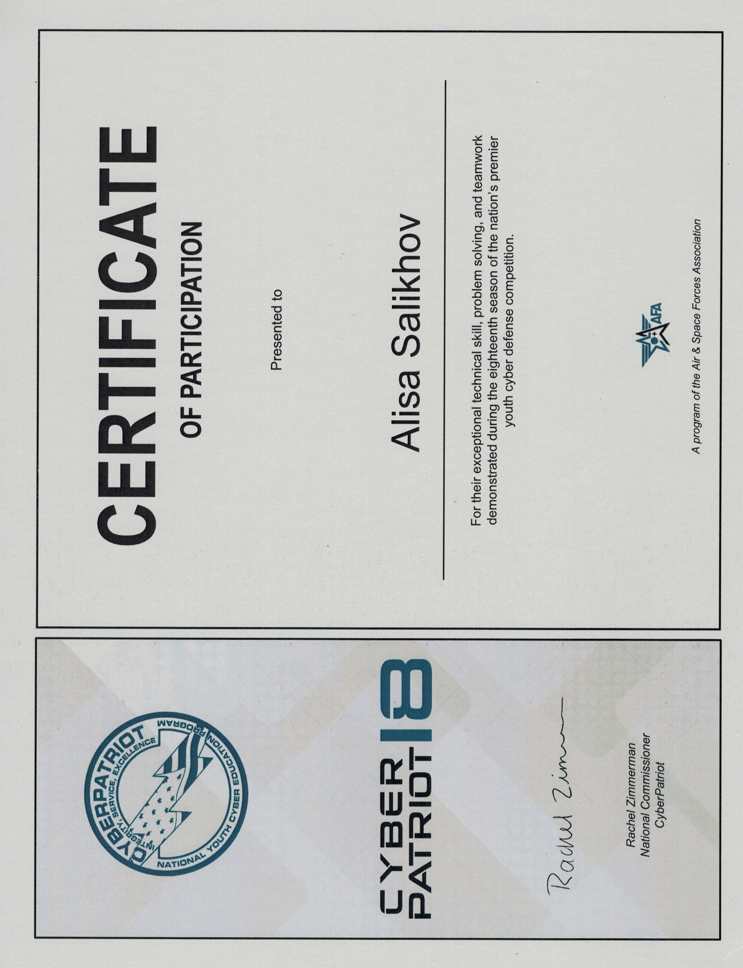 CyberPatriot 18 — Cyber Defense Competition