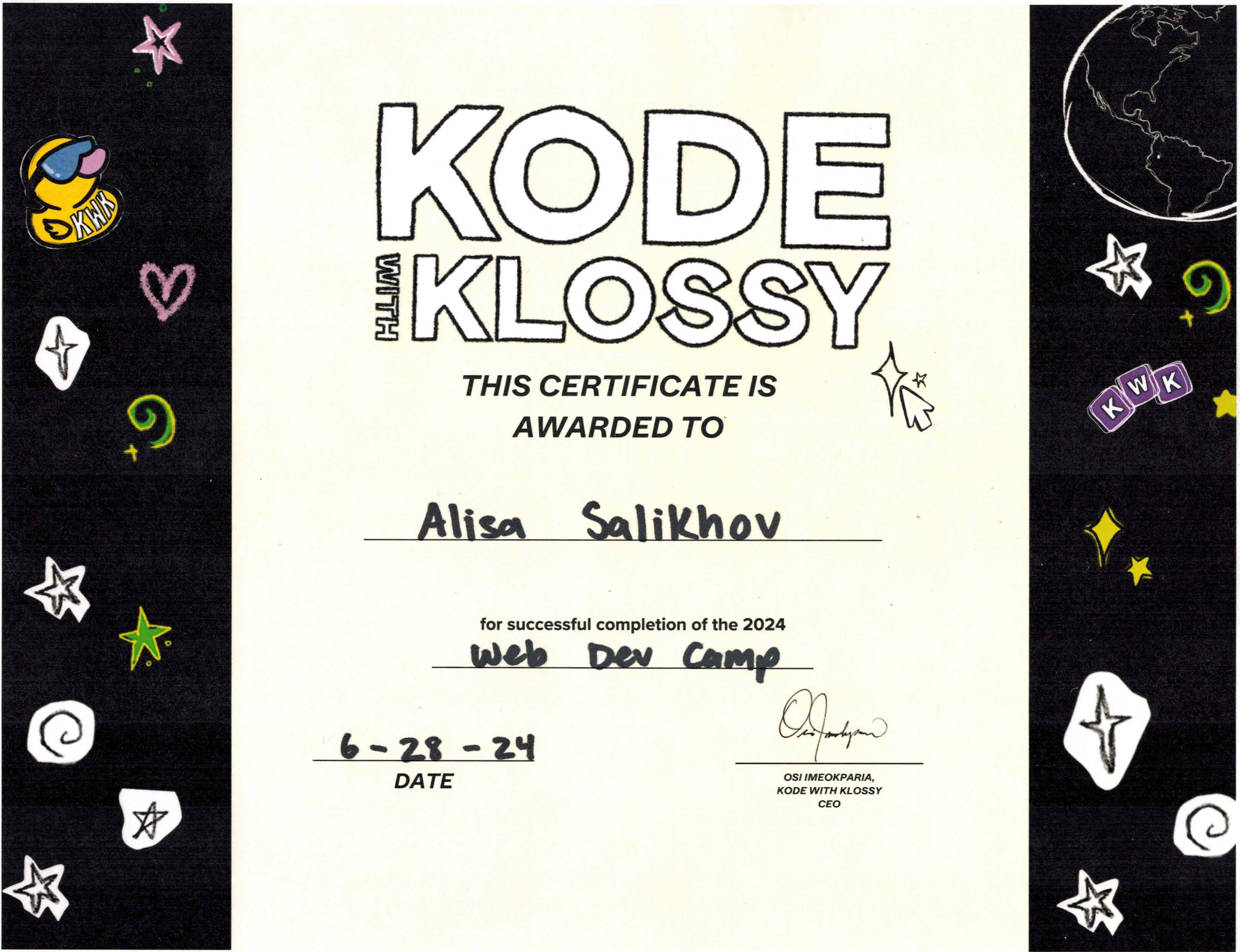Kode with Klossy — 2024 Web Dev Camp