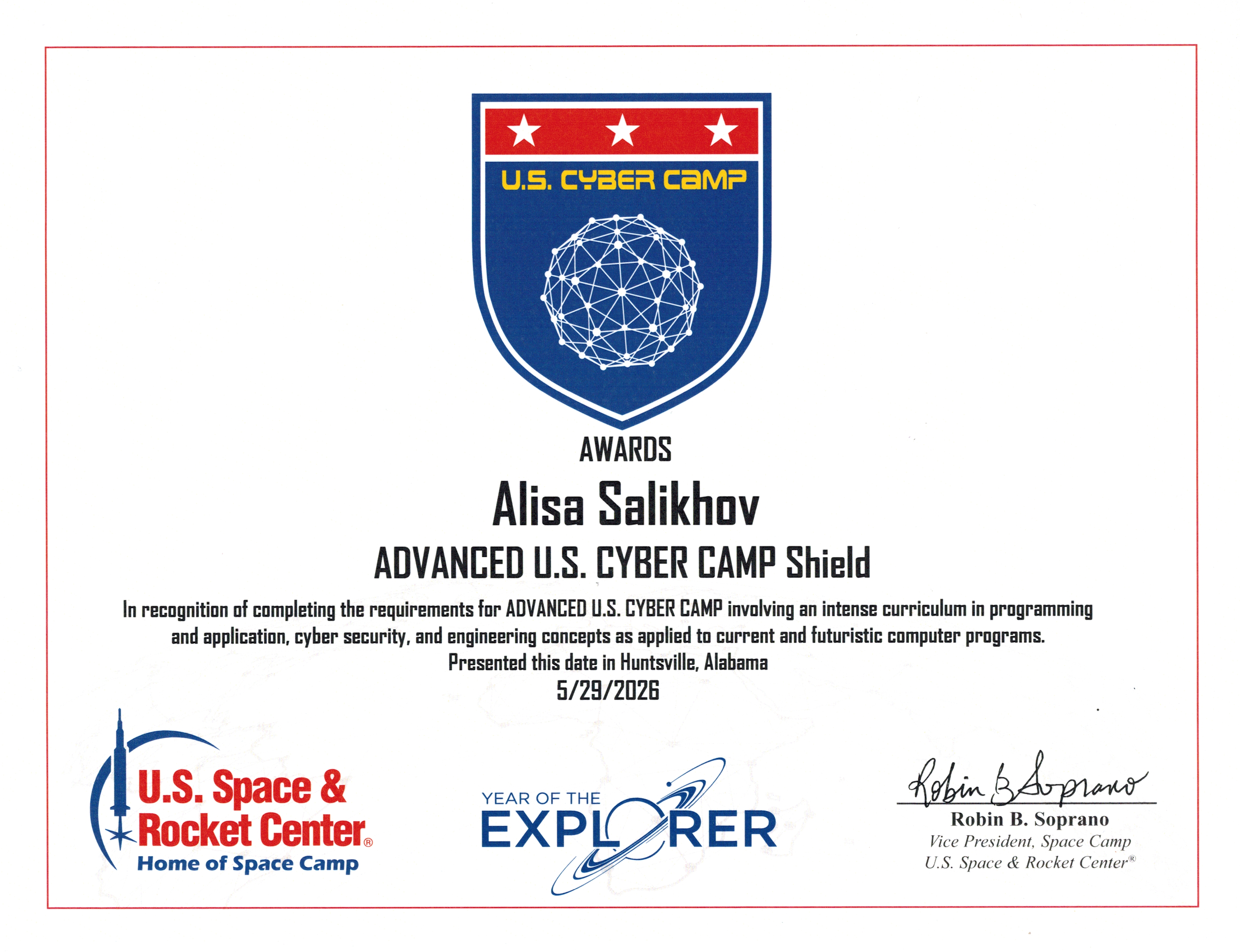 Advanced U.S. Cyber Camp Shield